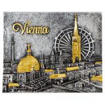 QIM0010D Panorama Vienna Schwarz-Gold, rechteckig 1,2 Magnet