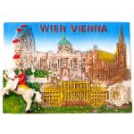 QIM0079 Wien Magnet ,Reiter,Riesenrad,Schönbrunn,DOM,Burg 1,15 Magnet